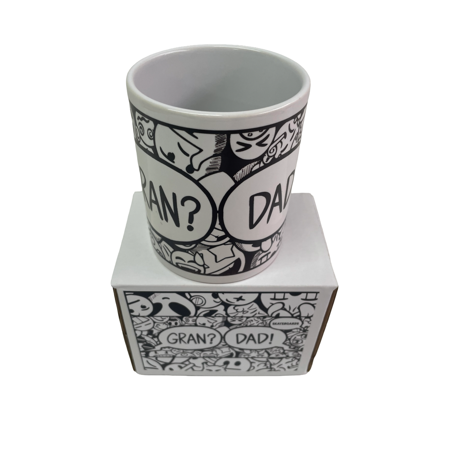 Black and White Emoji Ceramic Mug