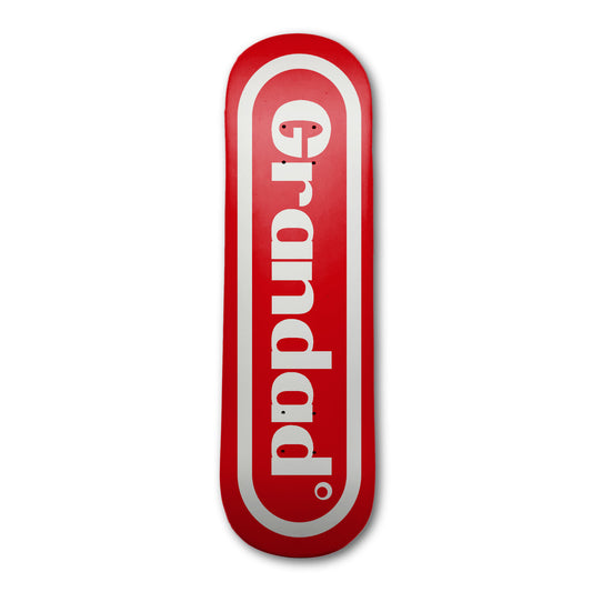 Vintage Grandad Logo Deck - Red White Pops
