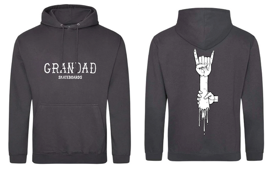 Back Print Dead Alen Logo Hoody - Storm grey