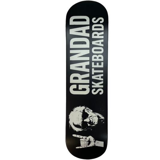 Old man Grandad Skateboards Deck - BlackoffWhite Pops