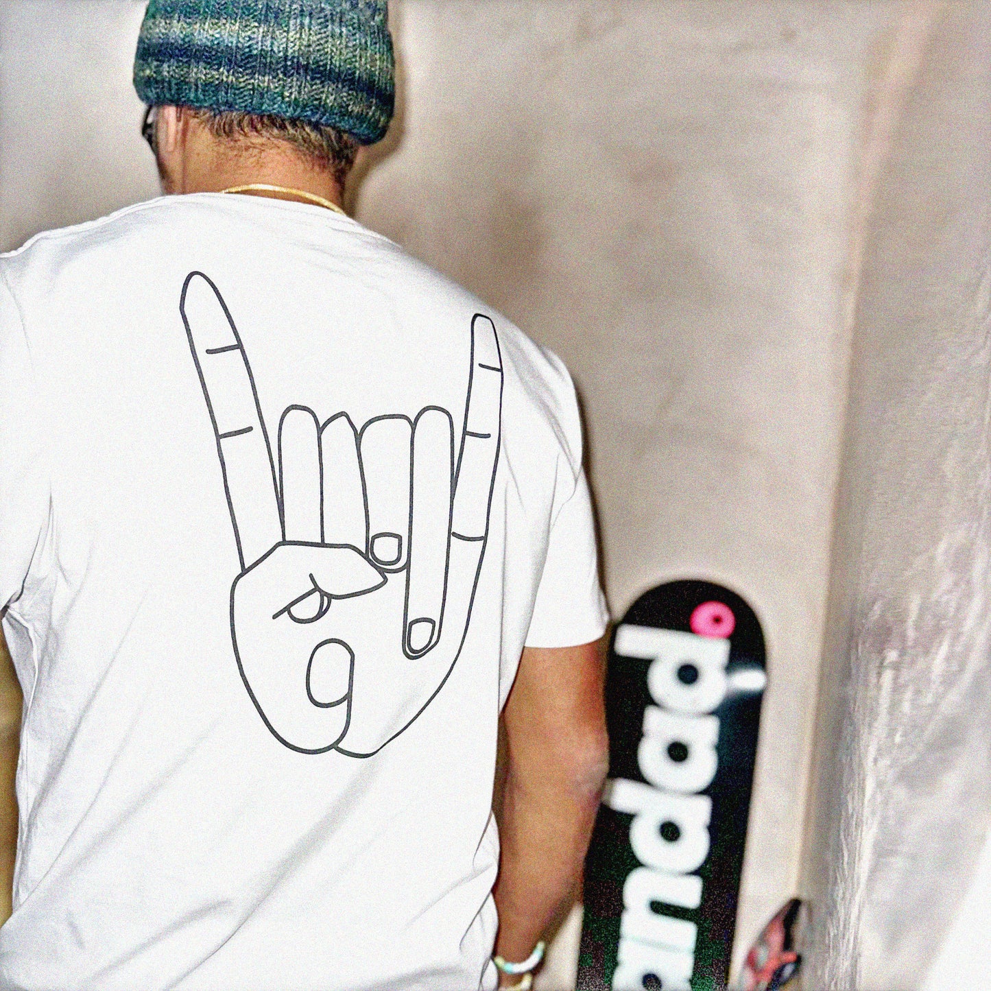 Alen back print tee - white